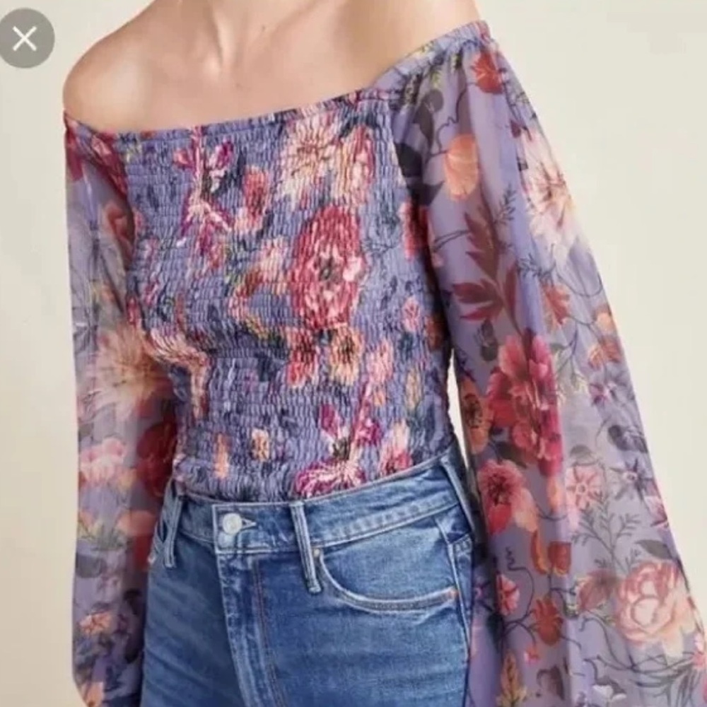 Anthropologie Rouen Floral Blouse